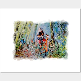 Mountain Biking Posters and Art